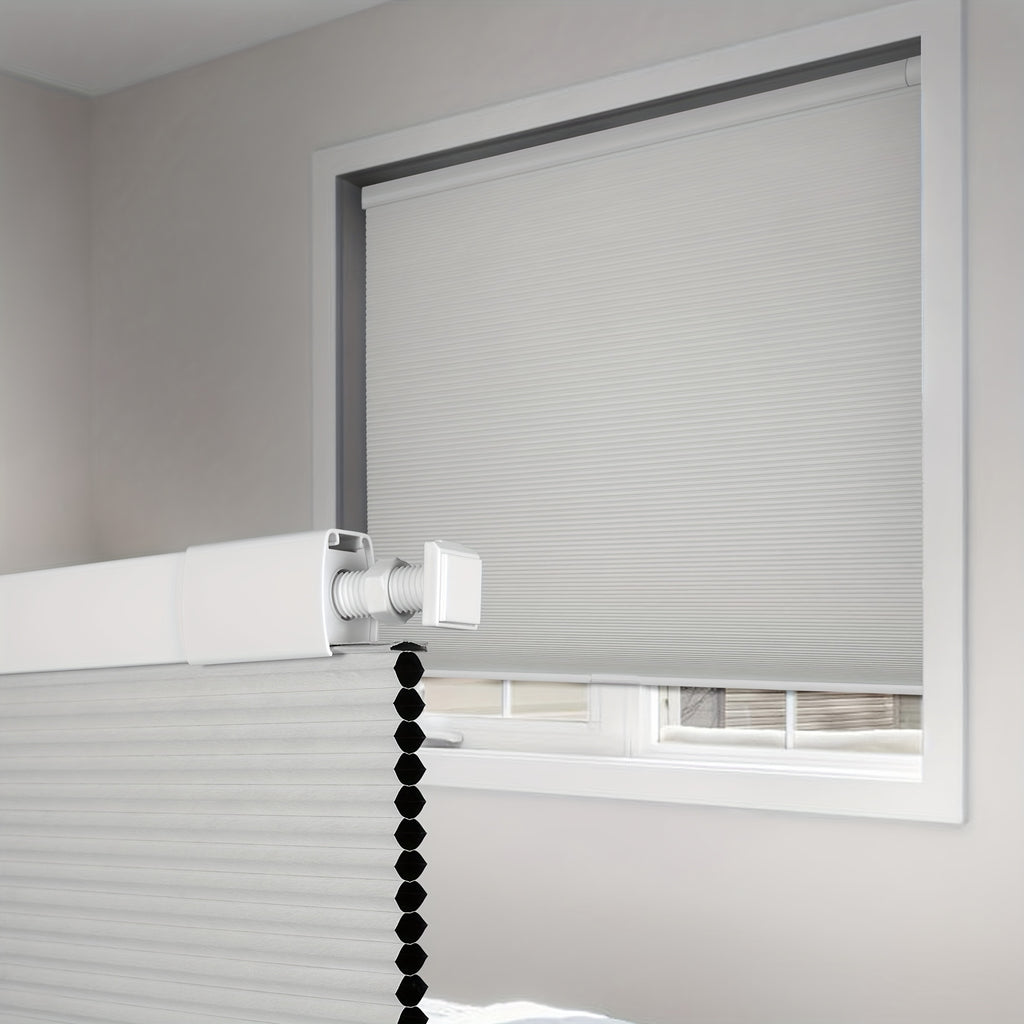 Cordless Honeycomb Blinds No Drill No Tools – Cellular Shades Color-Matched Easy Install Window Blinds for Bedroom Living Room & Office