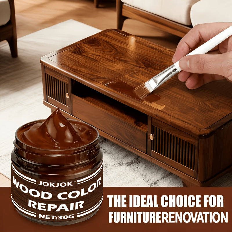 Color-Matching Wood Scratch Repair Paste – Crack & Gouge Filler for Furniture, Doors, Cabinets, Tables, Chairs & Hardwood Floors, Restores Surface Color & Finish, Easy No-Sand Application