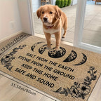 Halloween Witch Doormat Non-Slip Polyester Indoor Outdoor Floor Mat - Spooky Funny Witch Print for Front Door Entryway Porch, Halloween Home Decoration & Gift Idea