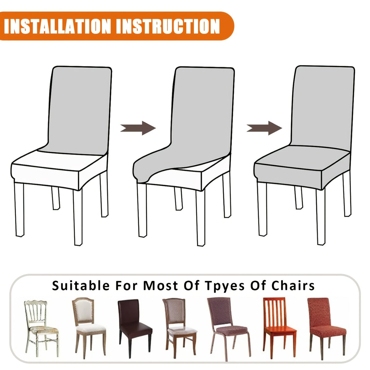 Dining Chair Covers 4/6pcs Set Washable Pet Friendly Dirt & Wear Resistant – Versatile Stretch Slipcovers for Home & Restaurant Seating, 12 Colors