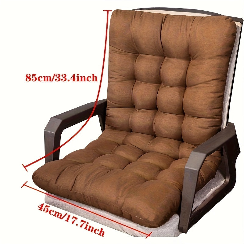 2-Pack Thickened Polyester Chair Cushions with Ties – Soft Washable Seat Pads with Full Back Support for Garden Furniture, Outdoor Patio & Indoor Chairs – Multiple Colors