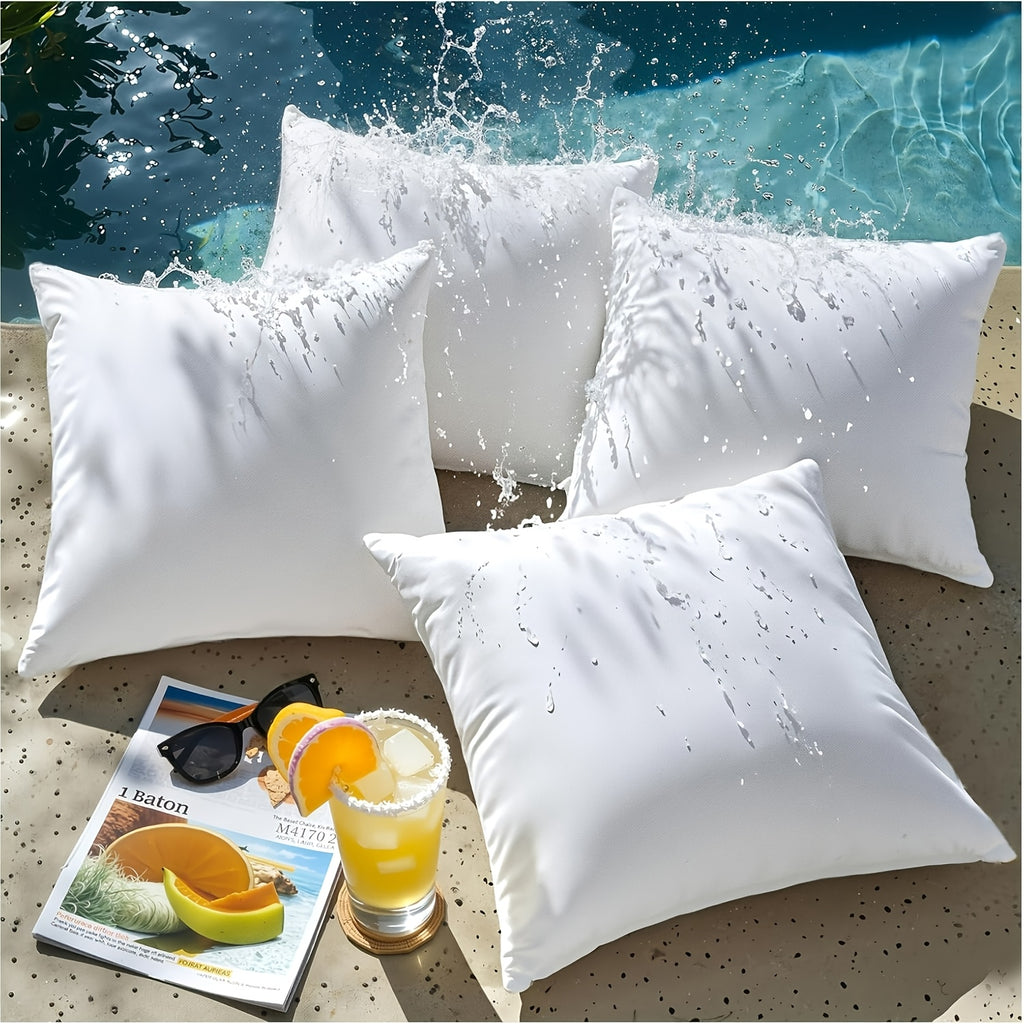 4-Pack Ultra-Fluffy Pillow Inserts – Skin-Friendly Softness & Quick Rebound Square Pillow Cores for Sofa, Bed, Garden & Outdoor Use | Multiple Sizes