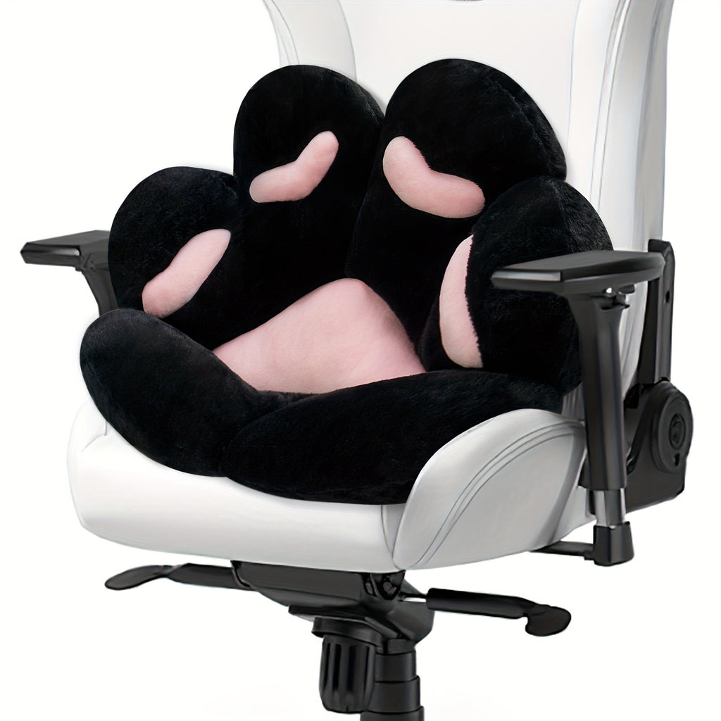 Cat Paw Cushion Jumbo Plush 23.6"x27.6", Oversized Cute Cat Paw Print Pillow with Quilted Cover & Filling for Office Chair, Gaming Chair, Bed & Floor Decor