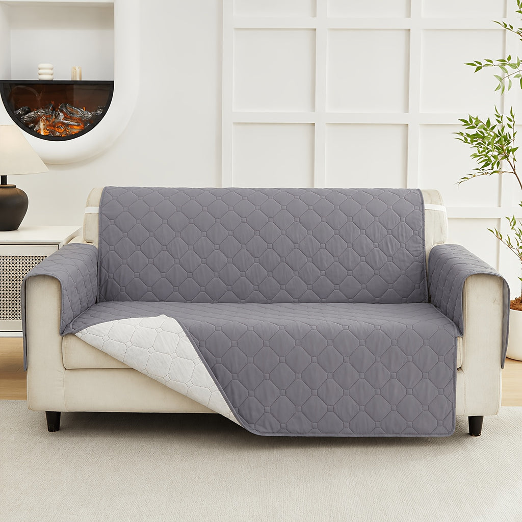 Stretch Sofa Slipcover Non-Slip Elastic All Season Dust Proof Cat Scratch Protector - Durable Couch Cover Living Room 1 2 3 Seater 4 Colors