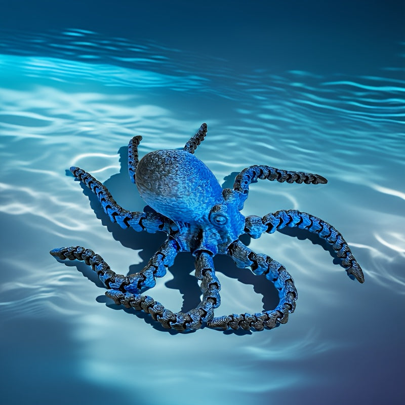 3D Printed Octopus Figures Set of 5 – Playful Mini Octopus Toys for Party Favors, Halloween & Christmas Gifts | Fun Holiday Novelty Gift for Kids, Teens & Ocean Lovers
