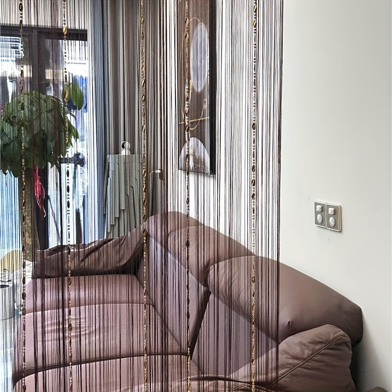 Beaded String Curtain Room Divider Boho Fringe Tassel Doorway Panel – Easy Hang Decorative Bead Curtain for Bedroom, Living Room & Hallway | 2 Colors
