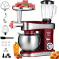 Stand Mixer 6-in-1 with 6.3QT Stainless Steel Bowl, 400W 6-Speed Tilt-Head Kitchen Mixer with Dough Hook, Egg Beater, Whisk, Juicer & Meat Grinder Attachments