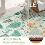 Jungle Animal Area Rug Tiger Print Anti-Slip Soft Floor Mat for Living Room Bedroom Kids Playroom Daycare 5x7 6x9 8x10 9x12