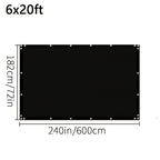 Fence Privacy Screen Multi-Size Heavy Duty HDPE Outdoor Shade Cloth with Cable Zip Ties – 4 5 6 7 8 ft Wide, 15–50 ft Long, Black