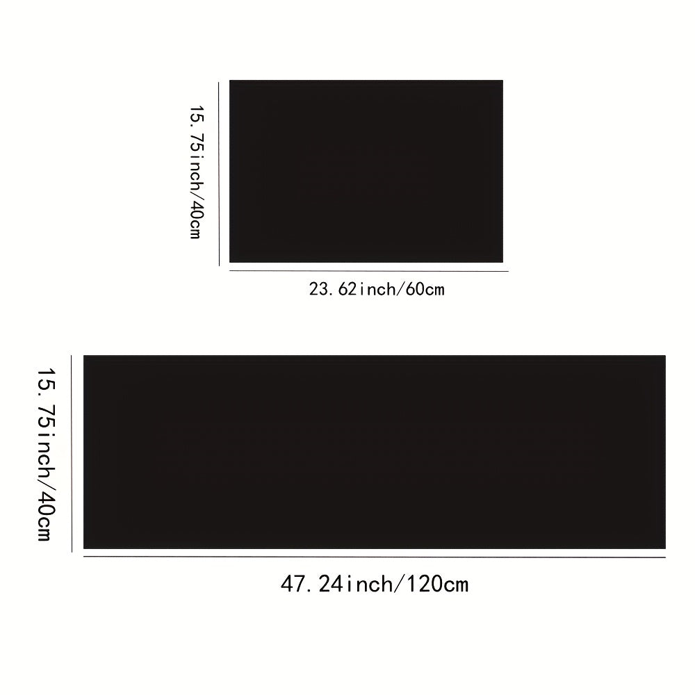 Kitchen Floor Mat Set 2 Piece Patchwork Anti-Fatigue Rug – Diatomite Non-Slip Rubber Backing Water Absorbent Machine Washable for Kitchen Bathroom Entryway