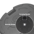 Heavy Duty Patio Umbrella Base Stand 20in Round 50LBS Water Sand Fillable Steel Holder for Outdoor Market Lawn Garden Black