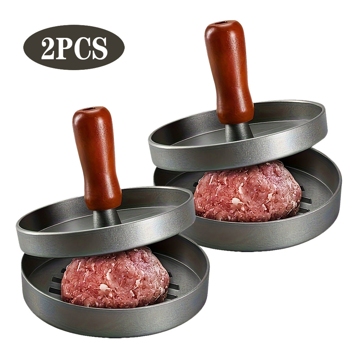 Non-Stick Burger Press Patty Maker & Heavy-Duty Kitchen Shears Set – Round Hamburger Mold for Beef, Chicken, Fish & Poultry – Professional Kitchen Tools for Grilling, BBQ & Cooking
