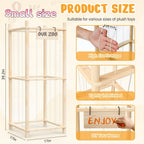 Wooden Doll Display Shelf - Spacious Kids Toy Organizer, Easy Assembly, Space-Saving Design for Game Room, Bedroom & Living Room | Wood & Natural Color