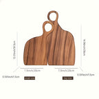 Acacia Wood Cutting Board Set of 2 Extra Thick Reversible Wooden Chopping Boards with Handle - Large Kitchen Board for Meat, Bread & Cheese, Charcuterie Serving Board Gift Set