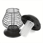 Solar UV Mosquito Killer Lamp Outdoor Electric Grid Sticky Board Dual Trap Flying Insect Killer No Power Needed for Courtyard Terrace Garden Patio Black