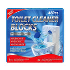 Jasmine Scent Automatic Toilet Bowl Cleaner Tablets 48-Pack – Low Odor, Plastic-Surface Safe, Powerful Stain Removal & Long-Lasting Deodorizing for Home & RV Toilets