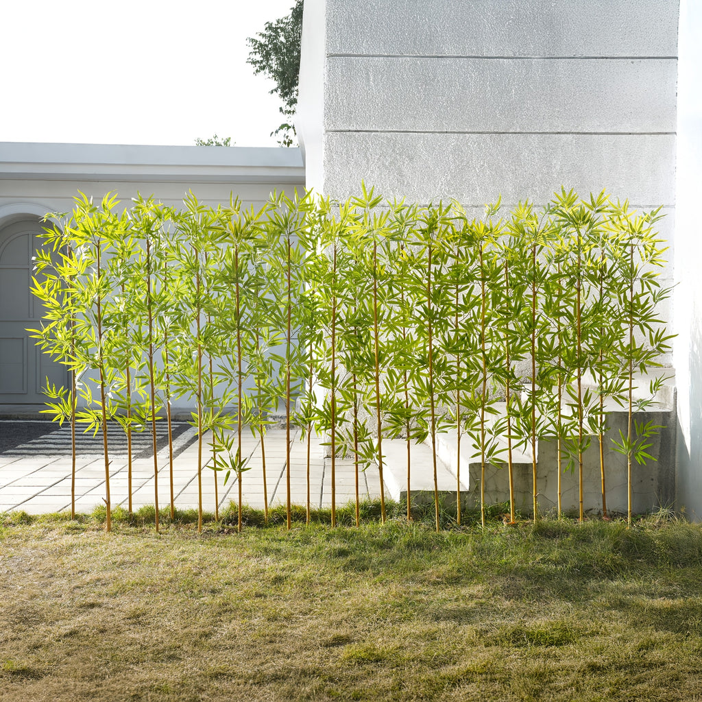 6FT Artificial Bamboo Stalks 12/24/36 Pack – Realistic Fake Bamboo Plants for Indoor Outdoor Privacy Screen, Garden, Patio & Home Decor