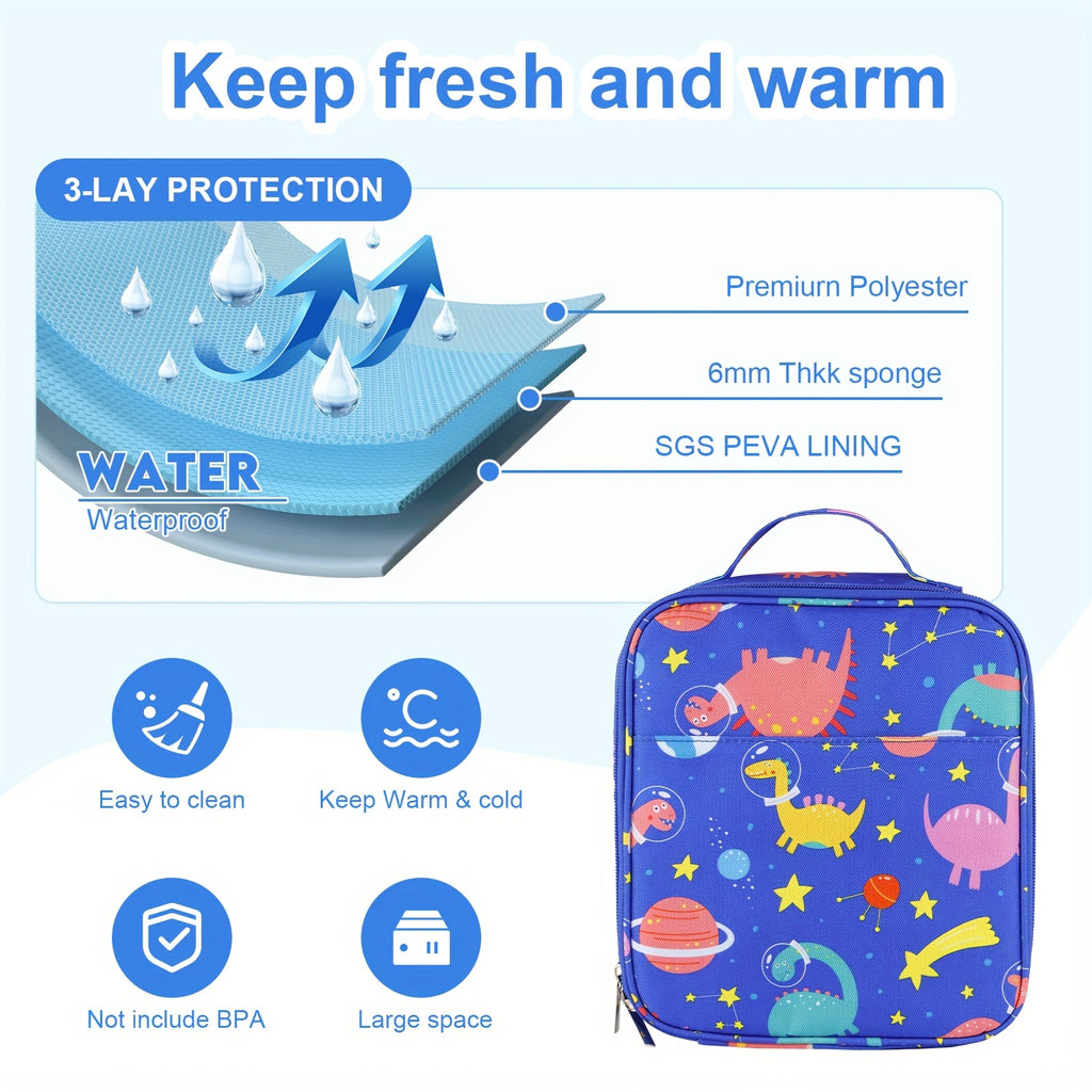 Insulated Lunch Box Set with Stainless Steel Thermal Soup Cup, Thermal Lunch Bag & Utensils – Kids & Adult Bento Lunch Kit