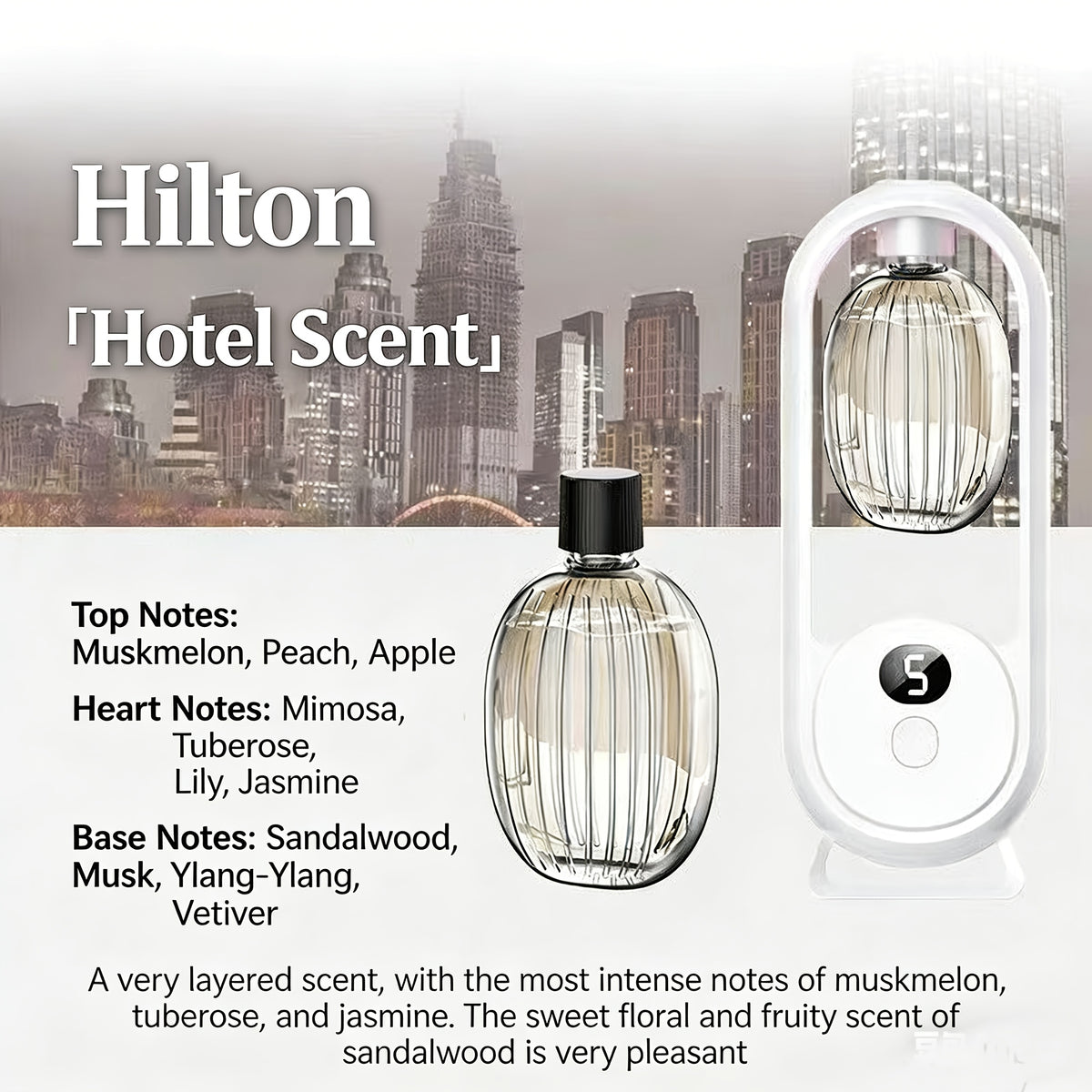 Hotel Spa Aromatherapy Diffuser Large Capacity Humidifier with Essential Oils 5 Settings Bedroom Living Room Yoga Room