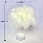 Feather LED Copper Wire Table Lamp Night Light – 40-Head Romantic Atmosphere Light for Bedroom, Living Room, Birthday & Valentine's Day Decor