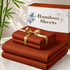 Cooling Bamboo Bed Sheet Set 3 4 Piece 3000TC - Extra Deep Pocket 20 Inch Soft Hotel Quality Wrinkle Resistant Twin Full Queen King Hot Sleepers