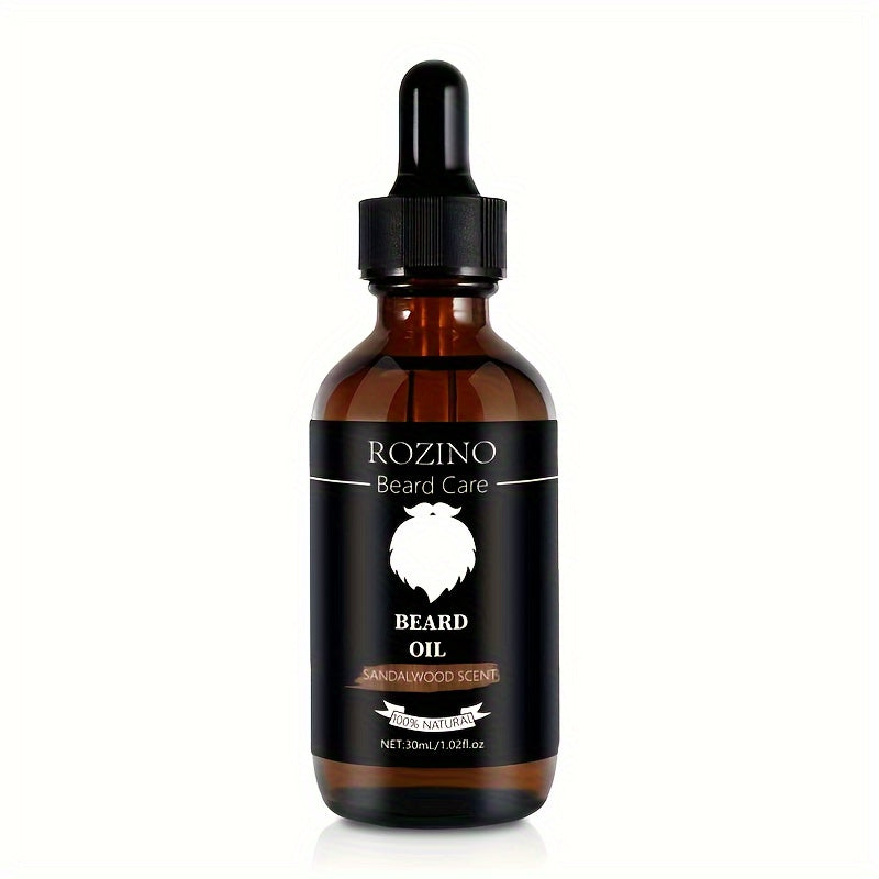 Sandalwood Beard Care Essential Oil 30ml, Plant-Based Beard Oil for Men, Moisturizes Softens & Smooths Facial Hair for a Polished Well-Groomed Look
