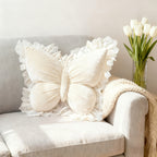 Butterfly Shaped Throw Pillow Cute Decorative Bow Pillow for Bed Sofa – Soft 3D Accent Pillow for Girls Bedroom Home Decor