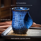 Large Ceramic Coffee Mug 18.94oz Vintage Kiln Fired Speckled Glaze Insulated Cup for Home Office Coffee Bar Holiday Gift