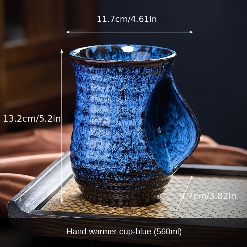Large Ceramic Coffee Mug 18.94oz Vintage Kiln Fired Speckled Glaze Insulated Cup for Home Office Coffee Bar Holiday Gift