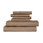 Bamboo Blend Cooling Sheet Set 6-Piece 2000 Thread Count Satin | Deep Pocket 16" Hypoallergenic Breathable Bed Sheets, Twin Full Queen King Cal King, 20 Colors