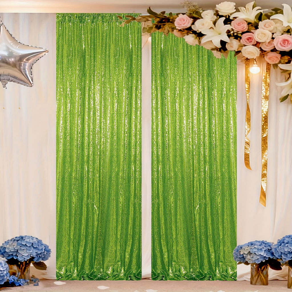 Sequin Curtain Backdrop Panels 24x84 Inches Set of 2 – Glitter Shimmer Party Backdrop for Weddings Birthdays Baby Showers Proms & Photo Booths, 31 Colors