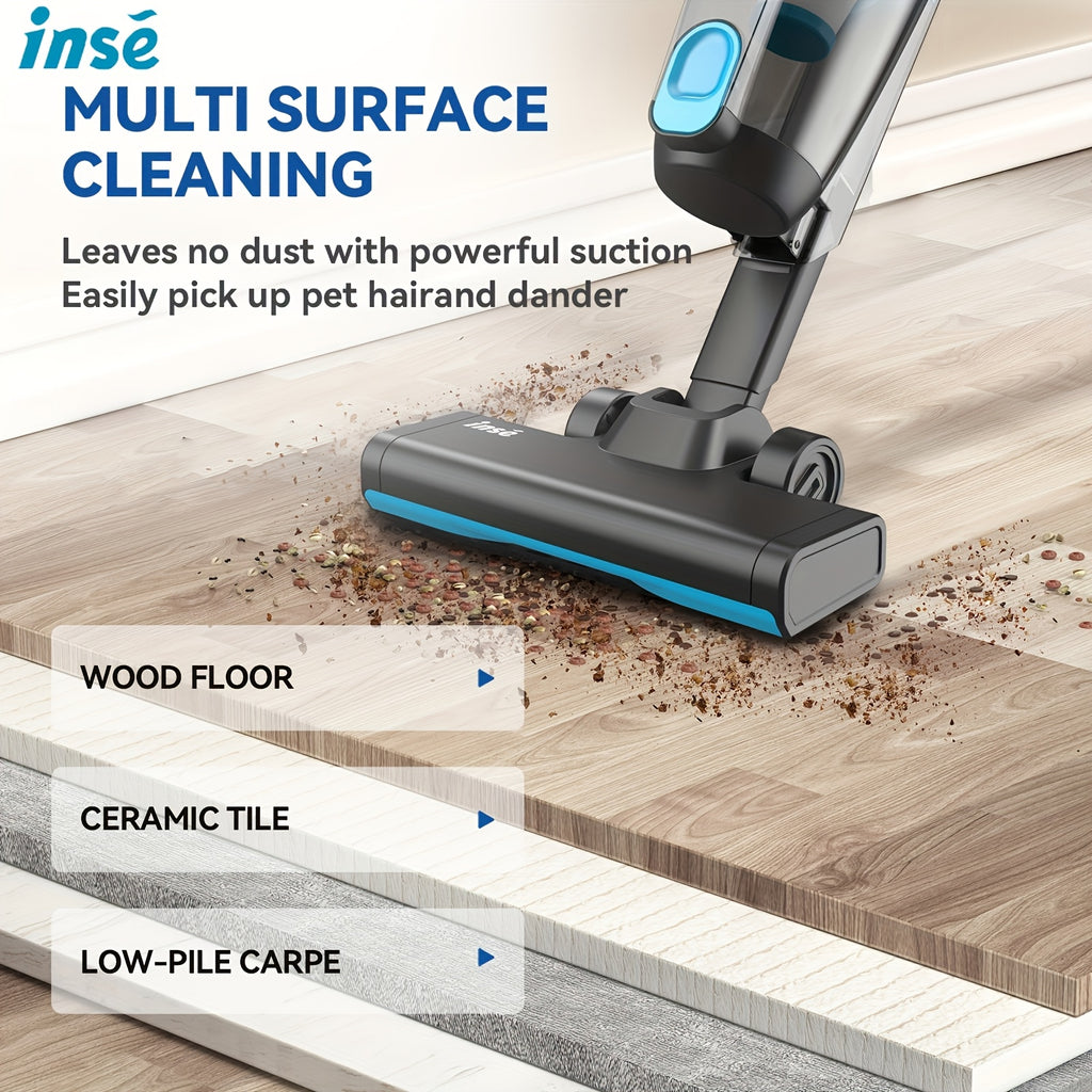 Corded Vacuum Cleaner Lightweight with Powerful Suction – 1L Dust Cup, 6-Stage Filtration, 90° Tilt, Self-Standing Design for Floors Stairs Carpet Hardwood Tile Pet Hair