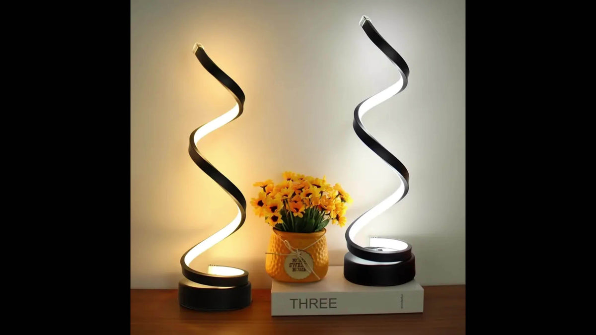 Spiral Adjustable Desk Lamp Vintage Style with Dimmable Warm Light, 3 Color Modes 10 Brightness Settings, Space-Saving Table Lamp for Bedroom Study & Living Room, 12V Safe Low Voltage, Gift for Friends & Family