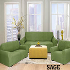 Stretch Sofa Cover Set 2 or 3 Piece Form Fit Wrinkle Free Couch Slipcover for Sofa Loveseat Armchair Polyester Spandex Furniture Protector