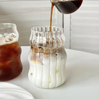 Cloud Design Borosilicate Glass Cups with Straws 18oz Set of 4 | U-Shaped Insulated BPA-Free Cold Drink Cups