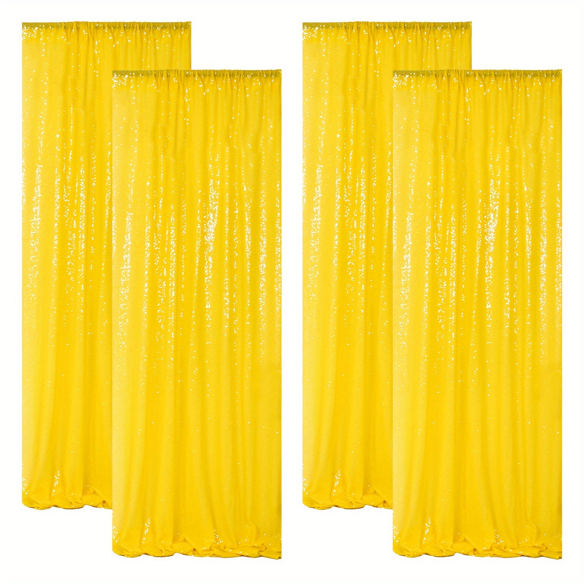 Sequin Backdrop Curtains – Glitter Party & Wedding Background Panels, 2ft×8ft per Panel, 4/6/8 Panel Sets, 29 Colors for Birthday, Stage, Bridal & Event Decor