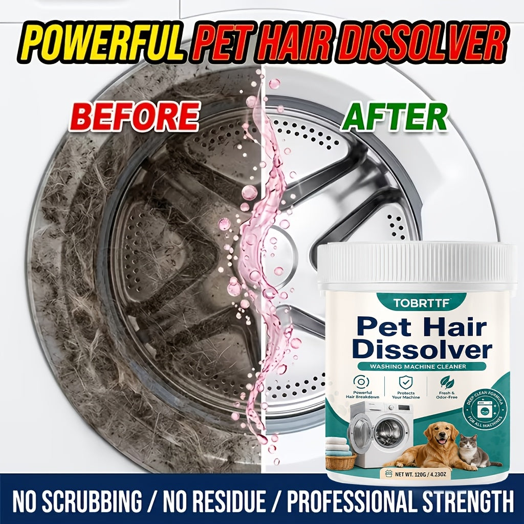 Pet Hair Removal Laundry Tablets Effervescent Dissolver for Washing Machine Removes Dog Cat Hair from Clothes Bedding Furniture Safe for All Fabrics Household Laundry Booster