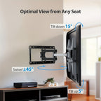 Full Motion TV Wall Mount for 37–86 Inch TVs, Heavy Duty Articulating Bracket, Swivel & Tilt, VESA 600x400mm, Holds Up to 100 lbs