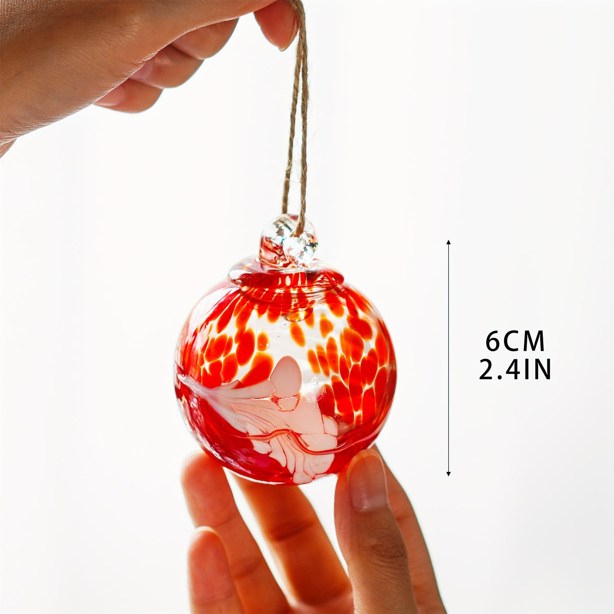 Hand-Blown Glass Witch Balls Friendship Balls Set of 6 Hanging Glass Gazing Spheres for Garden Home Classroom Christmas Halloween Thanksgiving Birthday Gift