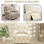 1 Seat Sofa Slipcover Stretch Recliner Cover Elastic Armchair Slipcover Washable Spandex Couch Cover with Pocket for Living Room Office Home - 5 Colors Dark Gray Beige Coffee Green Navy Blue