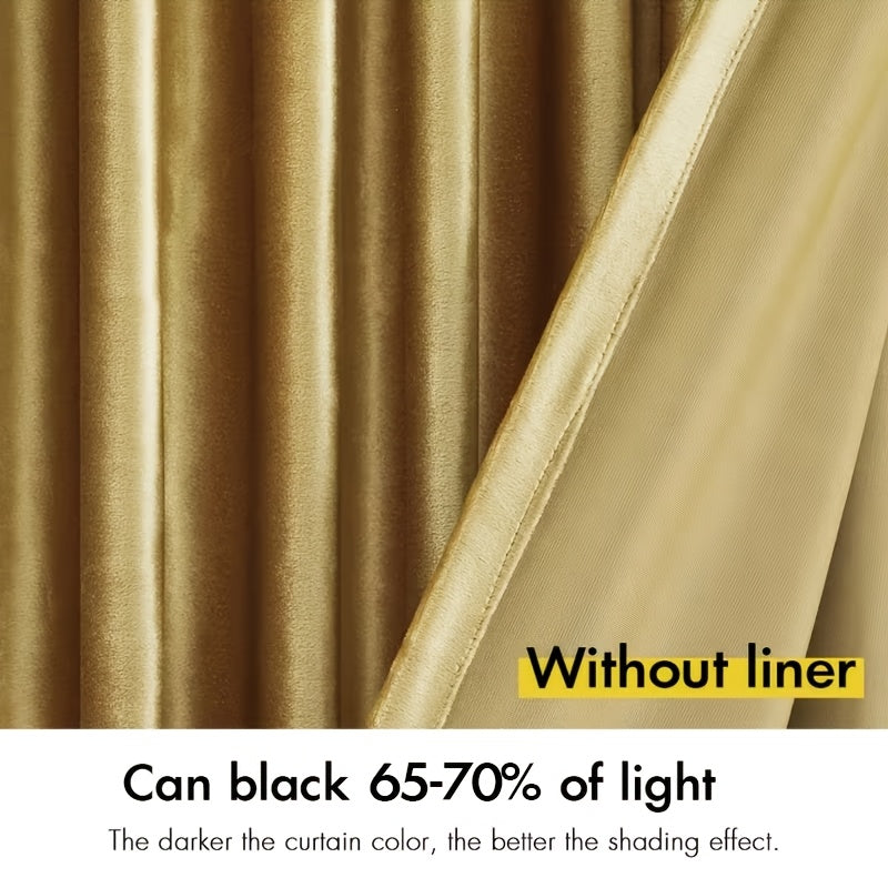Velvet Grommet Curtains 4 Panels – Room Darkening Thermal Flannel Drapes for Living Room & Bedroom, Luxury Soft Window Panels, 52"W Multiple Lengths, Golden Hot Pink Champagne Taupe