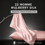 Mulberry Silk Pillowcases 2pcs - 600 Thread Count Solid Color Cooling Pillow Covers with Hidden Zipper for Hair and Skin Care Bedroom Sofa Machine Washable