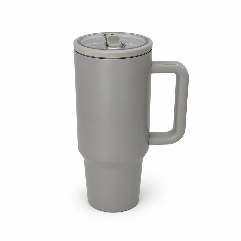 40oz Insulated Tumbler with Straw & Handle - Double Wall Stainless Steel Vacuum Cup for Hot & Cold Drinks, Reusable Travel Mug, 8 Colors | Nuvia Haven
