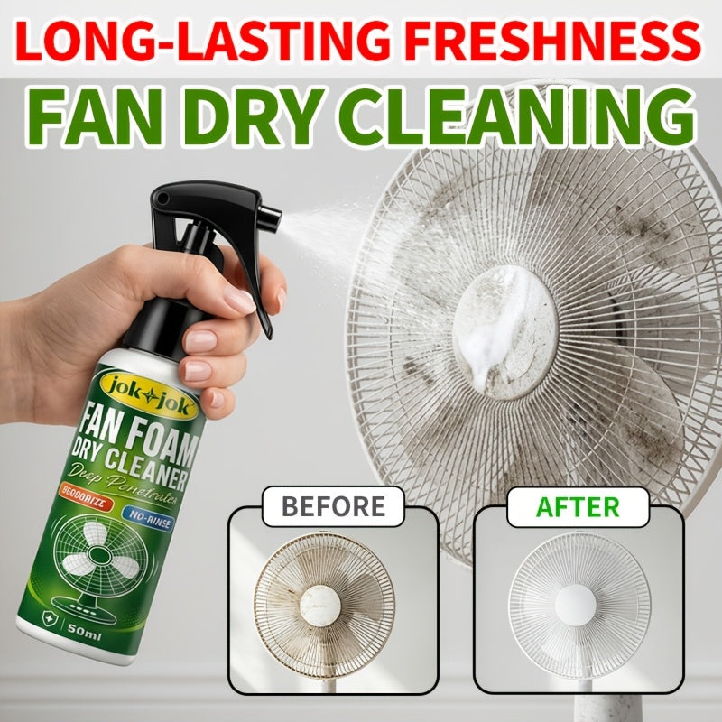 Fan Cleaning Spray Kit with Cleaning Towel 1.69oz – Deep Cleans Blades, Grilles & Motors, Removes Dust, Oil & Grime, Universal for Table, Floor, Ceiling & Tower Fans