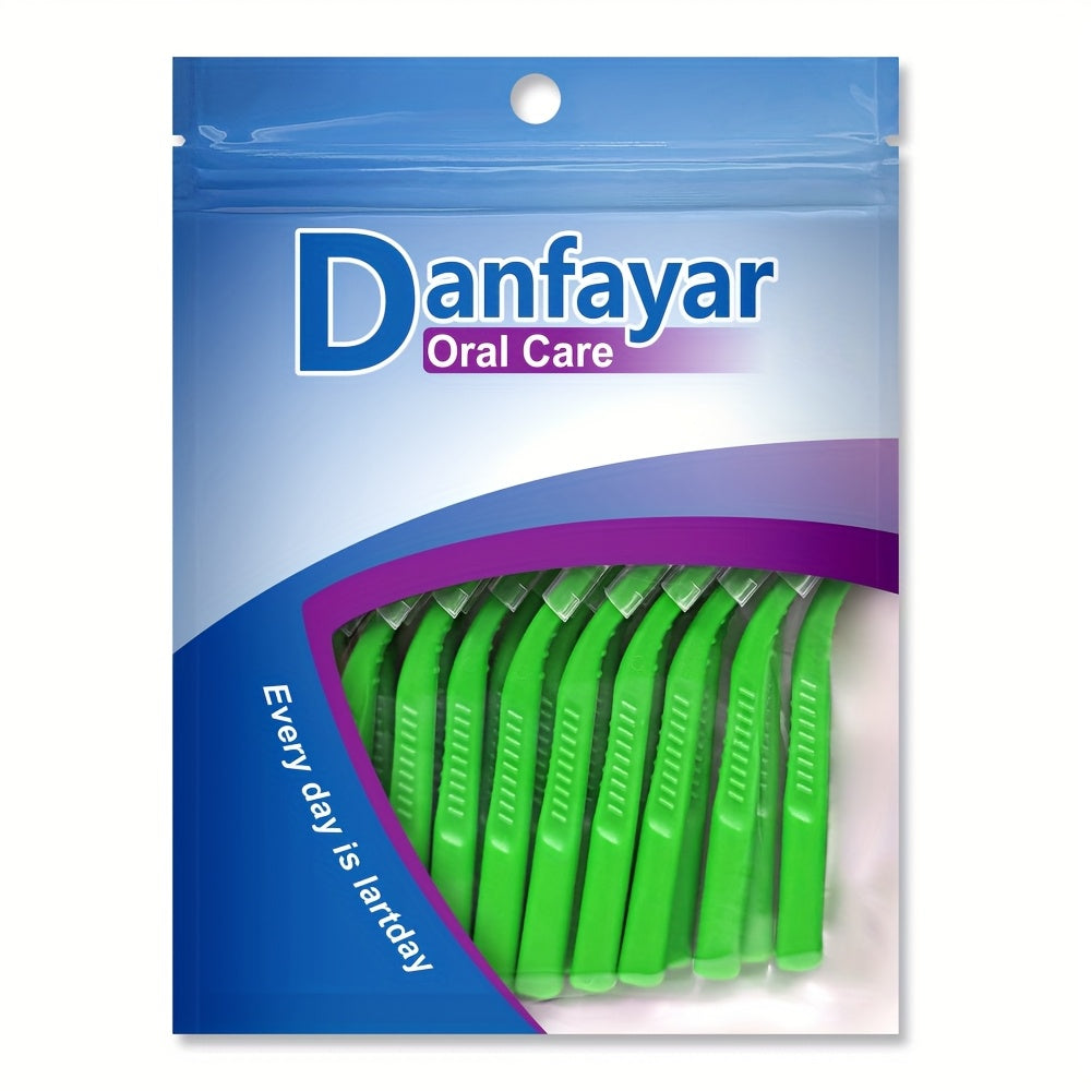 Interdental Brushes 36 Pack L-Shaped - Soft Nylon Bristle Floss Picks for Braces Teeth Cleaning Sensitive Gums Adults Multiple Sizes