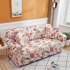 Stretch Sofa Cover Digital Print Floral – High-Stretch Polyester Non-Slip Machine Washable Telescopic Slipcover for 1 2 3 4 Seater Sofas, Contemporary Furniture Protector for Home & Office
