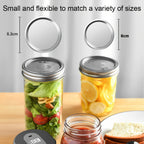 Electric Vacuum Mason Jar Sealing Kit with Lids for Wide Mouth & Regular Mouth Jars Food Preservation Vacuum Sealer