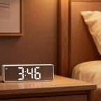 Contemporary LED Desk Clock with Temperature Display, Brightness Adjustment, Night Mode & Snooze – 12/24 Hour Digital Alarm Clock for Bedroom, Office & Nightstand