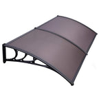 Polycarbonate Door Window Awning Canopy UPF50+ UV Rain Snow Protection Outdoor Entry Overhang 80x40 120x40 Hollow Sheet Clear Brown