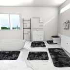 Soft Velvet Bath Rug Set Non-Slip Water Absorbent Machine Washable Bathroom Mat 3 4 5 6 Piece Sets Multiple Colors